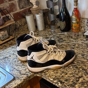 Jordan Black and White Athletic Shoes